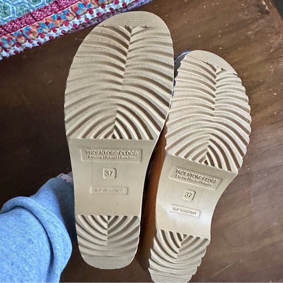 Troentorp Blue Suede Mary Jane Buckle Strap Clogs Sz 37/7 NWOB - Picture 5 of 5